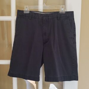 Nautica Navy Flat Front Shorts -Relaxed Fit Size: 32W